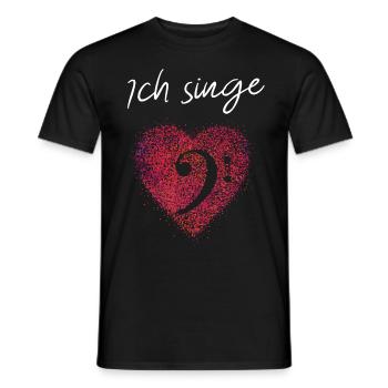 Bassschlüssel Chor Musik Bass Sänger Musiker - Männer T-Shirt - Schwarz - Vorne - AI Model Male 178 light (178cm)