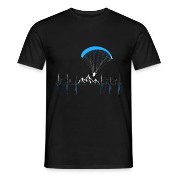 Paragliders Mountaineering Paragliding - Men's T-Shirt - black - Front - AI Model Male 178 light (178cm)