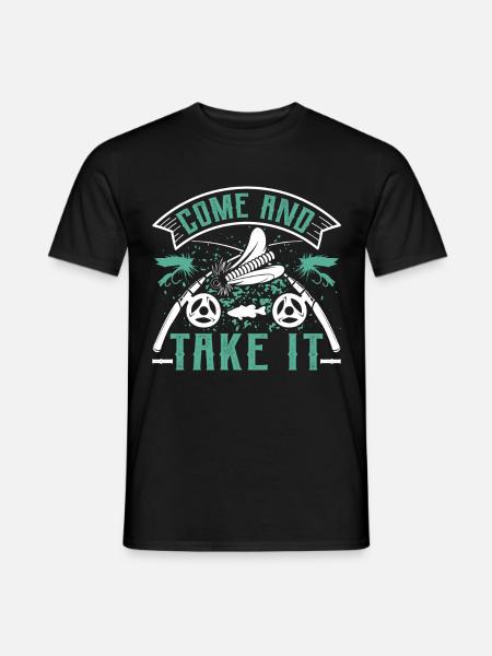Fluefiskeri Kom og tag det Fluefiskere - Mænd T-shirt - sort