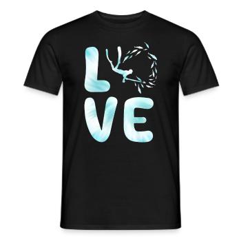 Speerfischen LOVE Speerfischer Dive Fischjagd - Männer T-Shirt - Schwarz - Vorne - AI Model Male 178 light (178cm)