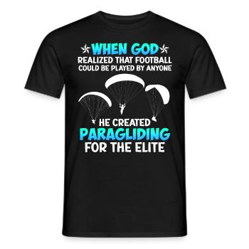 Paragliding paragliding for the elite - Men's T-Shirt - black - Front - AI Model Male 178 light (178cm)