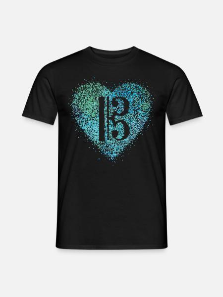Viola clef clef Viola Music teacher - Men's T-Shirt - black
