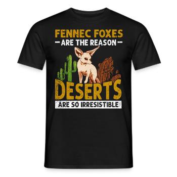 Les déserts de renards Fennek sont irrésistibles - T-shirt homme - noir - Devant - AI Model Male 178 light (178cm)