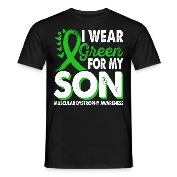 Portez un ruban vert pour le - T-shirt homme - noir - Devant - AI Model Male 178 light (178cm)