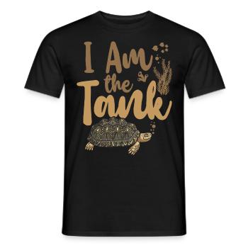 Sea Turtle Tortoise I Am The Tank - Men's T-Shirt - black - Front - AI Model Male 178 light (178cm)