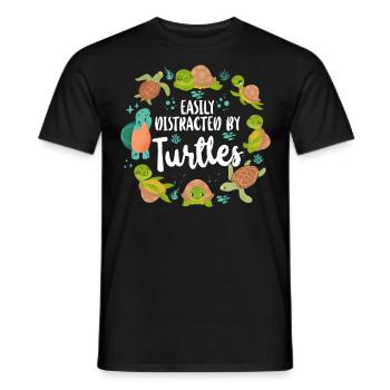Sea Turtle Tortoise Easily - Männer T-Shirt - Schwarz - Vorne - AI Model Male 178 light (178cm)