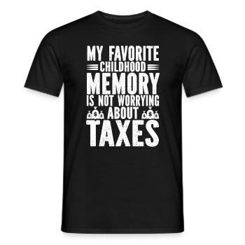 Mon souvenir d’enfance préféré est de ne pas s’inquiéter - T-shirt homme - noir - Devant - AI Model Male 178 light (178cm)