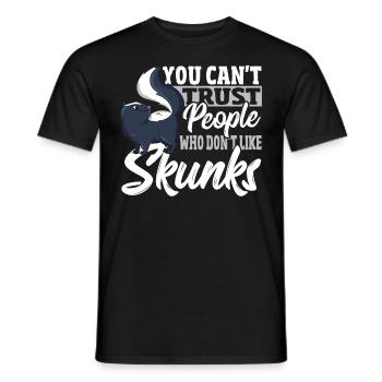Du kannst Leuten, die keine Stinktiere mögen, - Männer T-Shirt - Schwarz - Vorne - AI Model Male 178 light (178cm)