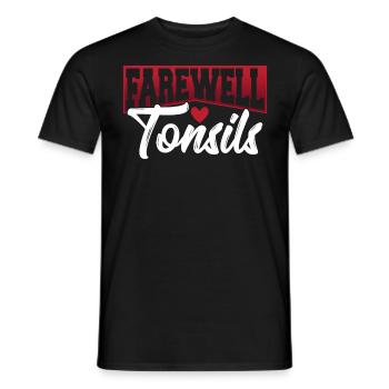 Tonsillitis Survivor Farewell, Tonsils - Men's T-Shirt - black - Front - AI Model Male 178 light (178cm)