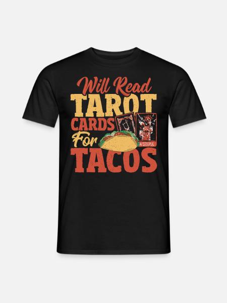 Tarotkartenleser Liest Tarotkarten für Tacos - Männer T-Shirt - Schwarz