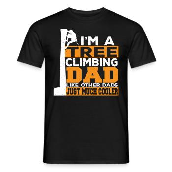 I'm A Tree Climbing Dad Like Other Dads Just - Men's T-Shirt - black - Front - AI Model Male 178 light (178cm)