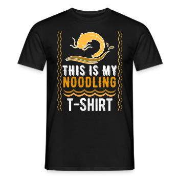 Noodler This is my Noodling T-Shirt Waller Angeln - Männer T-Shirt - Schwarz - Vorne - AI Model Male 178 light (178cm)
