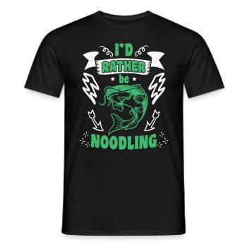 Catfish Angler Je préfère être Noodling Flathead Fish - T-shirt homme - noir - Devant - AI Model Male 178 light (178cm)