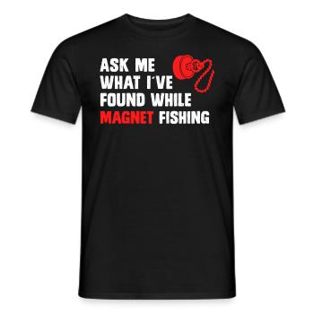 Magnetangler Frag was ich beim Magnetfischen fand - Männer T-Shirt - Schwarz - Vorne - AI Model Male 178 light (178cm)