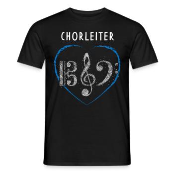 Chorleiter Chor Notenschlüssel Musiker Dirigent - Männer T-Shirt - Schwarz - Vorne - AI Model Male 178 light (178cm)