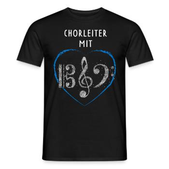 Chorleiter mit Herz Chor Musiker Musikverein - Männer T-Shirt - Schwarz - Vorne - AI Model Male 178 light (178cm)