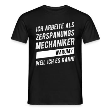 Zerspanungsmechaniker Zerspaner Prüfung Bestanden - Männer T-Shirt - Schwarz - Vorne - AI Model Male 178 light (178cm)