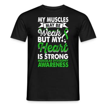 Les muscles peuvent être faibles. Mois de la - T-shirt homme - noir - Devant - AI Model Male 178 light (178cm)