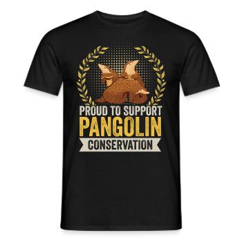 Unterstützen Sie Pangolin Conservation Pangolins - Männer T-Shirt - Schwarz - Vorne - AI Model Male 178 light (178cm)