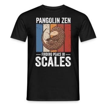 Paix dans les hangars Pangolins Trouver des amants - T-shirt homme - noir - Devant - AI Model Male 178 light (178cm)