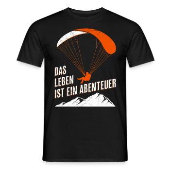 Paragliding Life is an adventure - Men's T-Shirt - black - Front - AI Model Male 178 light (178cm)