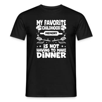 Mon souvenir d’enfance préféré est de ne pas avoir à faire - T-shirt homme - noir - Devant - AI Model Male 178 light (178cm)