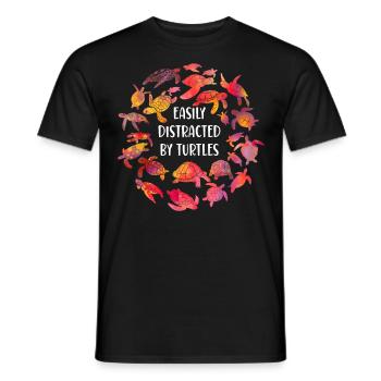 Sea Turtle Tortoise Easily - Männer T-Shirt - Schwarz - Vorne - AI Model Male 178 light (178cm)