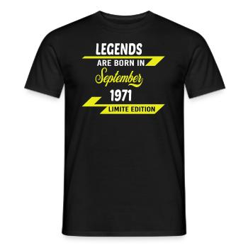 LEGENDS ARE BORN IN 1971 BIRTHDAY GIFT - Men's T-Shirt - black - Front - AI Model Male 178 light (178cm)