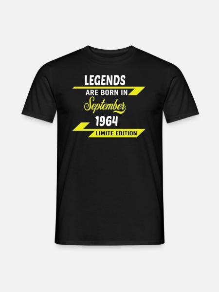 LEGENDS ARE BORN IN 1964 GEBURTSTAGSGESCHENK - Männer T-Shirt - Schwarz