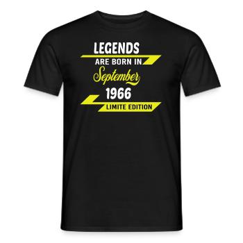 LEGENDS ARE BORN IN 1966 BIRTHDAY GIFT - Men's T-Shirt - black - Front - AI Model Male 178 light (178cm)