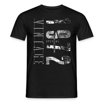 Vintage 1972 Special Edition Year of birth 1972 - Men's T-Shirt - black - Front - AI Model Male 178 light (178cm)