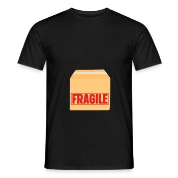 Fragile Package - Baby Ankündigung - Männer T-Shirt - Schwarz - Vorne - AI Model Male 178 light (178cm)