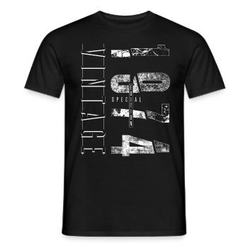 Vintage 1974 Special Edition Year of birth 1974 - Men's T-Shirt - black - Front - AI Model Male 178 light (178cm)