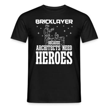 Maurer Les architectes maçons ont besoin de héros Hausbauer - T-shirt homme - noir - Devant - AI Model Male 178 light (178cm)