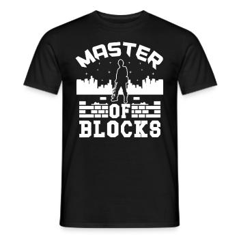 Maçon Maître De Blocs Maçonnerie Maison Constructeur - T-shirt homme - noir - Devant - AI Model Male 178 light (178cm)