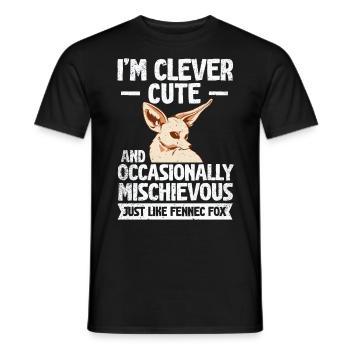 Fennec Fox Clever Mignon Fennec Foxes Propriétaire - T-shirt homme - noir - Devant - AI Model Male 178 light (178cm)