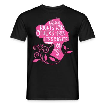 Égalité féministe des droits pour les autres - T-shirt homme - noir - Devant - AI Model Male 178 light (178cm)