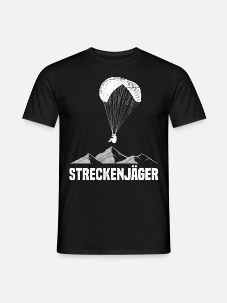 Streckenflug Streckenjäger Paragliding Shirt - Männer T-Shirt - Schwarz