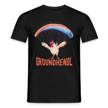 Paraglider Groundhendl Paraglider Women - Men's T-Shirt - black - Front - AI Model Male 178 light (178cm)