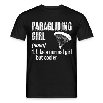 Paragliding Girl Paragliding Paraglider - Men's T-Shirt - black - Front - AI Model Male 178 light (178cm)