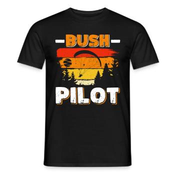 Paraglider Bush Pilot Gleitschirmflieger - Men's T-Shirt - black - Front - AI Model Male 178 light (178cm)