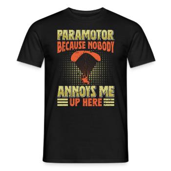 Paramoteur Personne ne m’ennuie ici Parapente - T-shirt homme - noir - Devant - AI Model Male 178 light (178cm)