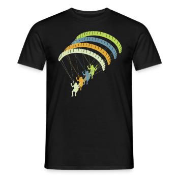 Paragliding Paragliding Pilot Shirt - Men's T-Shirt - black - Front - AI Model Male 178 light (178cm)