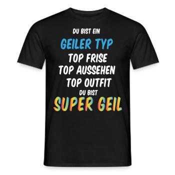 Super Geiler Typ - Männer T-Shirt - Schwarz - Vorne - AI Model Male 178 light (178cm)
