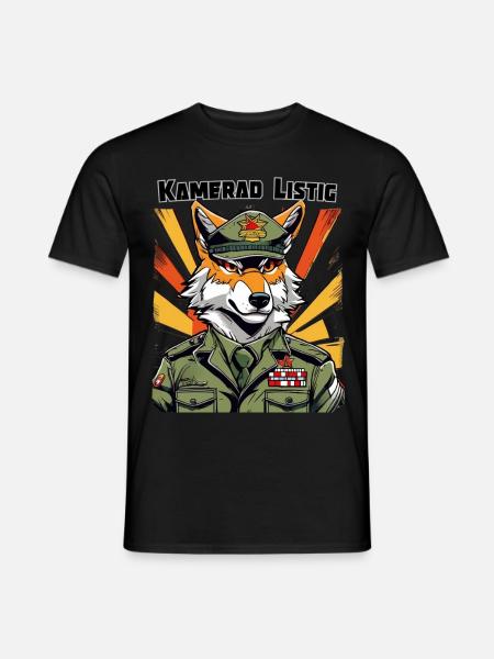Kamerad Listig - Männer T-Shirt - Schwarz