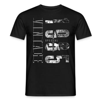 Vintage 1985 Special Edition Year of birth 1985 - Men's T-Shirt - black - Front - AI Model Male 178 light (178cm)
