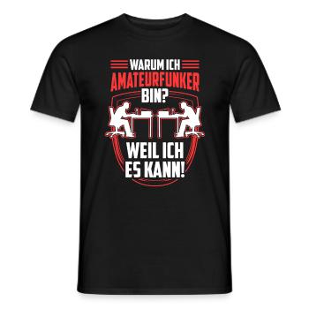Amateurfunker weil ich kann Funkamateur - Männer T-Shirt - Schwarz - Vorne - AI Model Male 178 light (178cm)