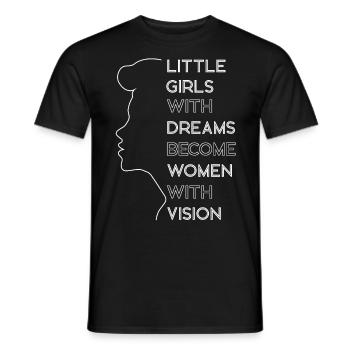 Petites filles féministes avec des rêves - T-shirt homme - noir - Devant - AI Model Male 178 light (178cm)