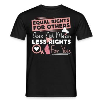 Feminist Equal Rights For Others - Männer T-Shirt - Schwarz - Vorne - AI Model Male 178 light (178cm)