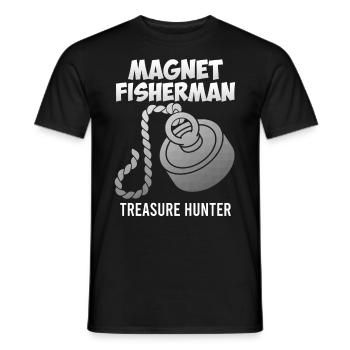 Magnetfischer Treasure Hunting Magnetfischen - Men's T-Shirt - black - Front - AI Model Male 178 light (178cm)